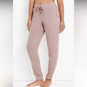 NWT Maurices Super Soft Cozy Rib Jogger Pant mauve light blush pink size XL